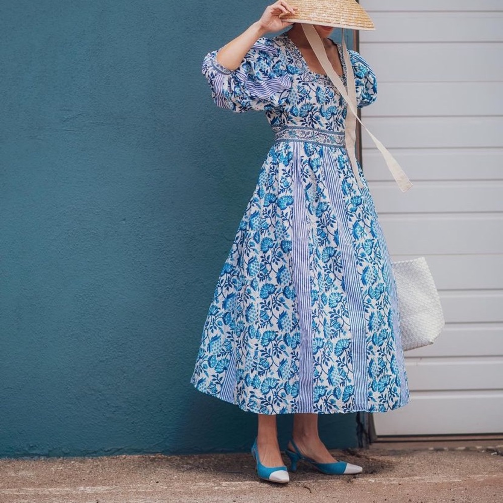 Cynthia Cazort Collins cotton midi dress